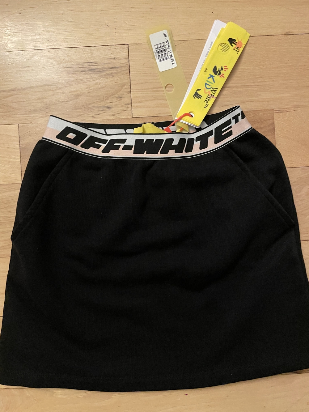 Off-White Kids Logo Waist Black Skirt Size 10